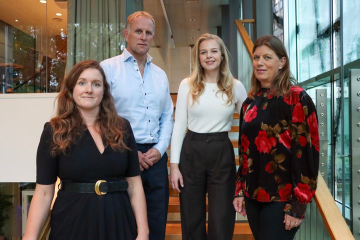 Fra venstre: Katrine Andresen Roald, som ledet Parats forhandlinger, Oddgeir Schei fra Norske Meierifolks Landsforening (NML), Gunilla Gabrielle Brandt fra Høgskolen Kristiania og Lin Karsten fra DNV.