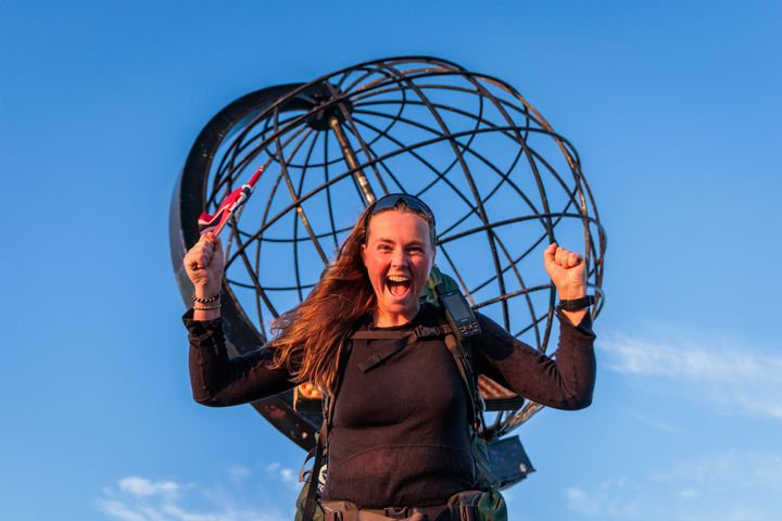Ane Ingeborg Kalbækken på Nordkapp