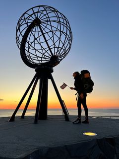 Ane Ingeborg på Nordkapp.
