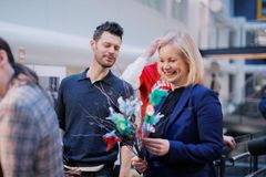 Forsknings- og høyere utdanningsminister Sigrun Aasland med Rødts Bjørnar Moxnes