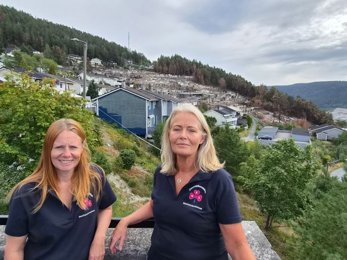 Beredskapsfrivillige i Drammen. Bente Bostrøm og Cecilie Nordbæk.
