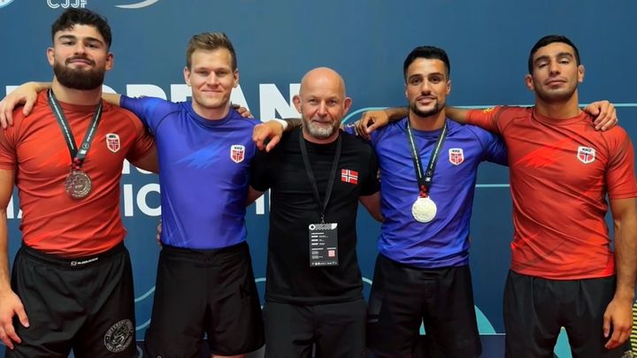 Norske medaljører i No-gi Ju-Jitsu EM. Foto: Privat