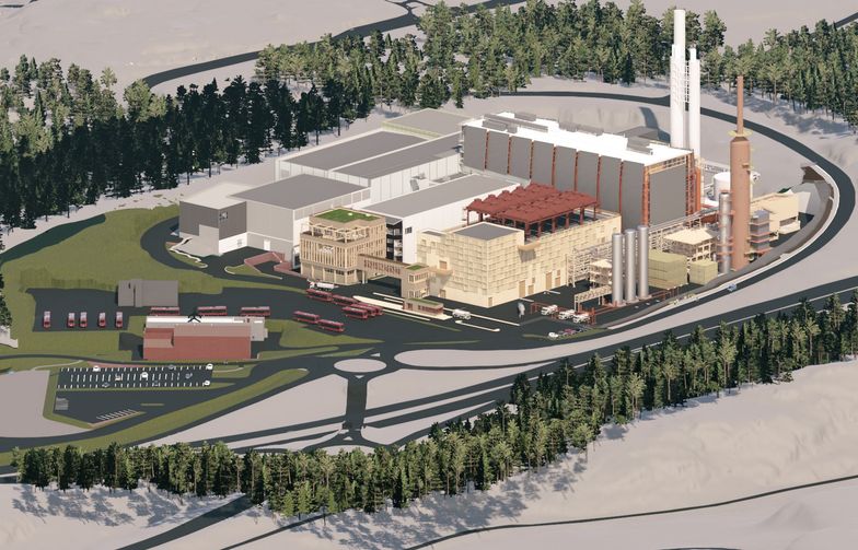 Nytt teknisk bygg og fundamenter til karbonfangstanlegget som skal etableres ved Hafslund Celsios avfallsforbrenningsanlegg på Klemetsrud i Oslo.