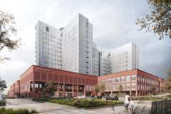 Illustrasjon av nye Aker sykehus