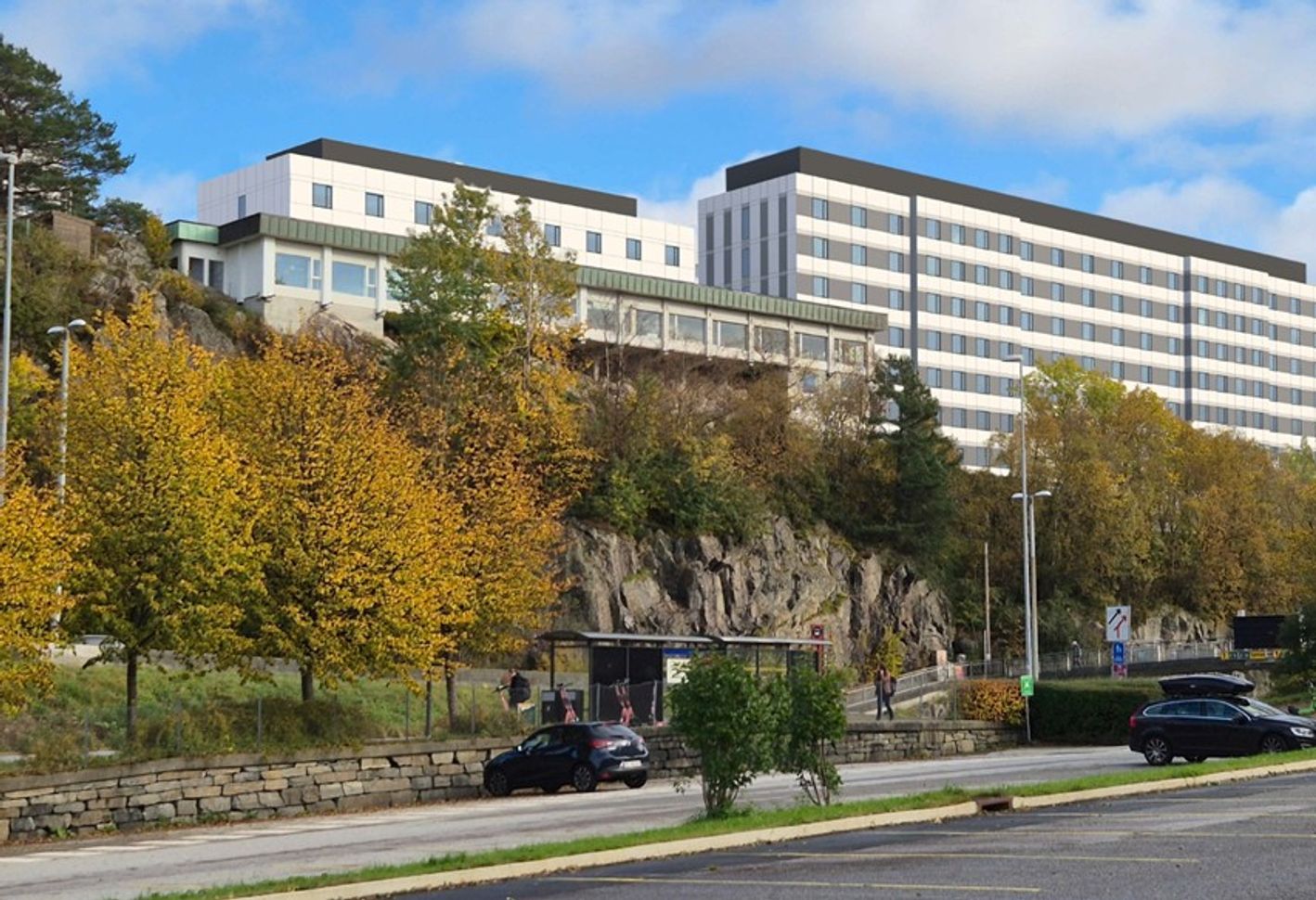 LAB Entreprenør skal rehabilitere to boligblokker for studenter på Hatleberg i Bergen.