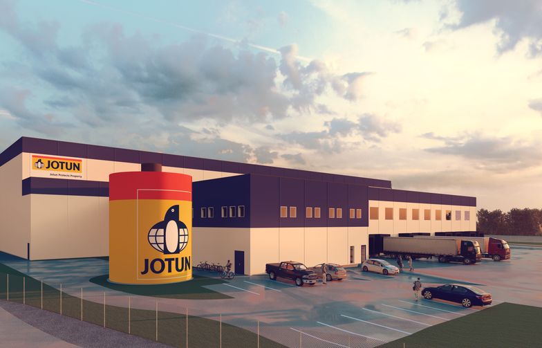 Betonmast bygger nytt lager- og logistikkbygg for Jotun på Danebuåsen i Sandefjord.