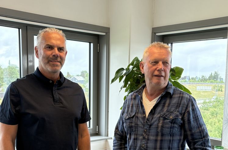 Morten Midtskog og Geir-Vidar Sørheim i Fundamentering AS (FAS). Morten Midtskog tar over som daglig leder.