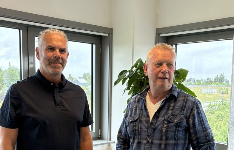 Morten Midtskog og Geir-Vidar Sørheim i Fundamentering AS (FAS). Morten Midtskog tar over som daglig leder.