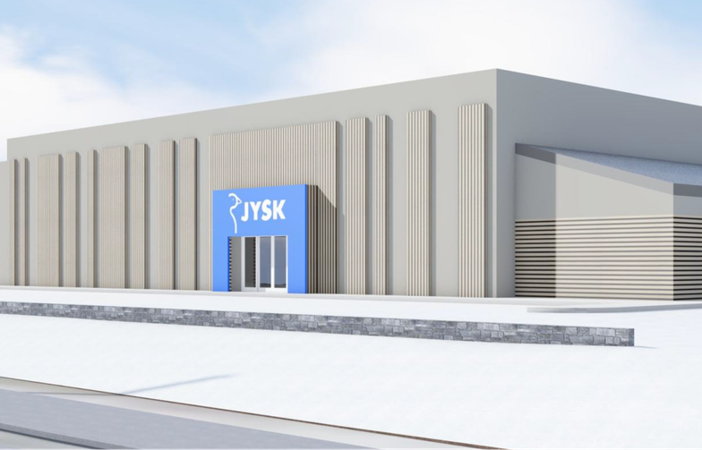 Handelsbygget får et areal på rundt 2.400 m2 og skal romme tre butikker med hver sin inngang.