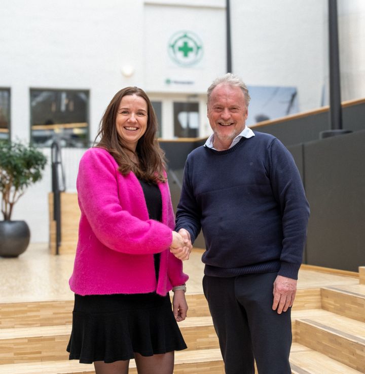 Raymond Johansen GS i Norsk Folkehjelp, Hanne Ek, Co-founder & CFO, Energi.AI