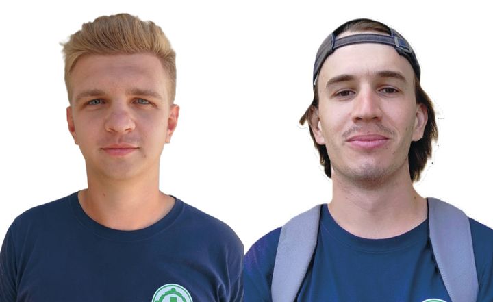 Denys Butsnev (left) and Ruslan Simonenko (right) joined Norwegian People's Aid together in 2024. Both were killed in the attack on 24 June.