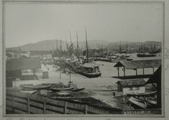 REVIERHAVNA: Slik så det ut i Revierhavna ca. 1880.
