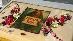 TROLLFRI SONE: Det ble servert bløtkake med trollmotiv.