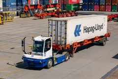 NYE TERMINALTRAKTORER: Slik ser de nye elektriske terminaltraktorene ut som Maritime Truck har kjøpt.