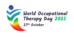Logo med teksten "World Occupational Therapy Day 2025, 27th October"