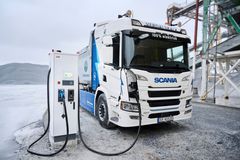 ABB E-mobility lader Scania lastebil
