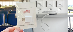 Skaff deg et såkalt USB-kondom hvis du skal lade på offentlige ladepunkter. Det er en adapter som finnes både i USB-A og USB-C som stopper dataoverføring mellom laderen og mobilen. Da kommer kun strøm gjennom.