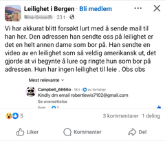 I år dukker svindlerne også opp i kommentarfeltene for å få boligsøkende studenter på kroken.