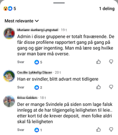 Brukere av utleiegruppene prøver også å advare hverandre.