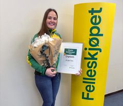 ÅRETS BUTIKKSJEF: Liv Marit Lien er butikksjef ved Felleskjøpet Gol, og fikk overrakt prisen Årets butikksjef.