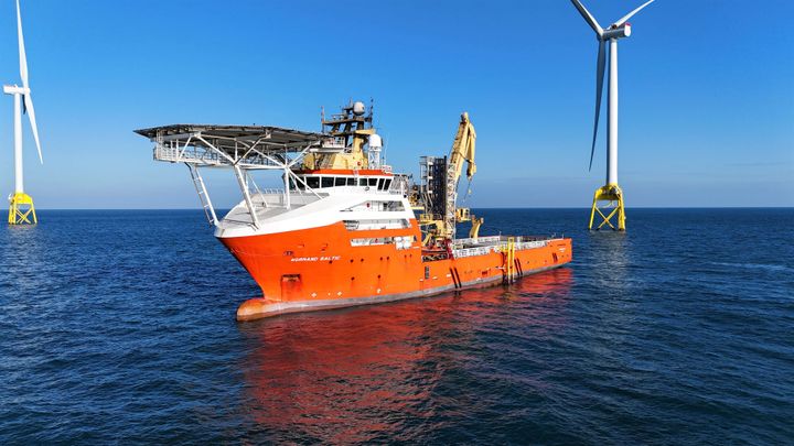 Havvindskipet Normand Baltic har hatt oppdrag i Taiwan.