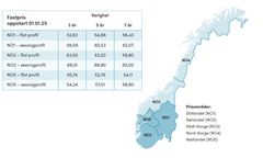 Fastpriser oppstart 1. januar 2025