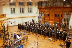 Holst Singers under albuminnspillingen i AIR Studios