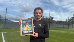 – Jeg hadde ikke vært «Årets spiller» uten det miljøet vi har i Glimt, sier Patrick Berg. Foto: Stian Høgland, Avisa Nordland / NTB