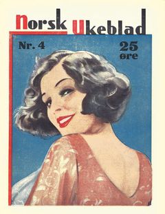 Slik så forsiden til Norsk Ukeblad ut da den ble publisert for første gang tilbake i 1933.