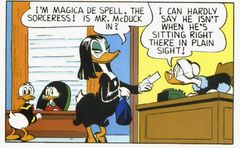 Fakta om Magica Fra Tryll: Magica fra Tryll «ducket» opp for første gang i historien, «The Midas Touch», i amerikanske Uncle Scrooge #36 (1961), og står igjen som en av Carl Barks mest innflytelsesrike nyskapninger. Den utspekulerte heksen tilførte en ny og magisk dimensjon til Andeby-universet, og hennes utrettelige jag etter onkel Skrues lykketiøring, har vært gjenstand for utallige eventyr verden over – men kanskje er tiden nå inne for å la Magica blomstre i en ny rolle?