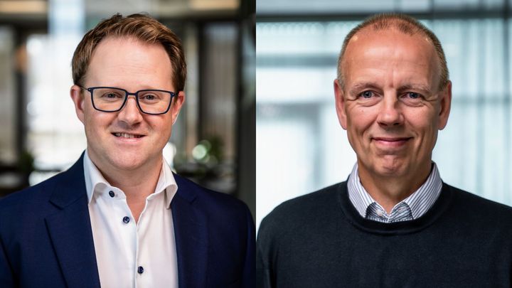 Jonas Bjørnstad (t.v) og Stig Hammer overtar den daglige ledelsen i Intuvio mens rekruteringsprosessen pågår.