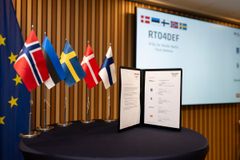 Samarbeidserklæringen for den nordisk-baltiske forsvarsforskningsalliansen RTO4DEF, lansert i Brussel 9. juni 2026.