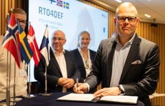 Konsernsjef Kalle Harkki i finske VTT bringer med seg dyp innsikt i forsvarets operative behov gjennom sitt tette samarbeid med det finske forsvaret. Her fra lanseringen av forsvarsforskningsalliansen RTO4DEF i Brussel 9. juni 2026.