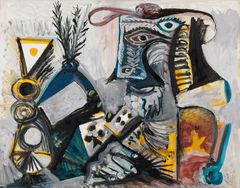 Pablo Picasso, Le joueur de cartes II (The Card Player II), 1971. Oil on canvas, 114 x 146 cm.