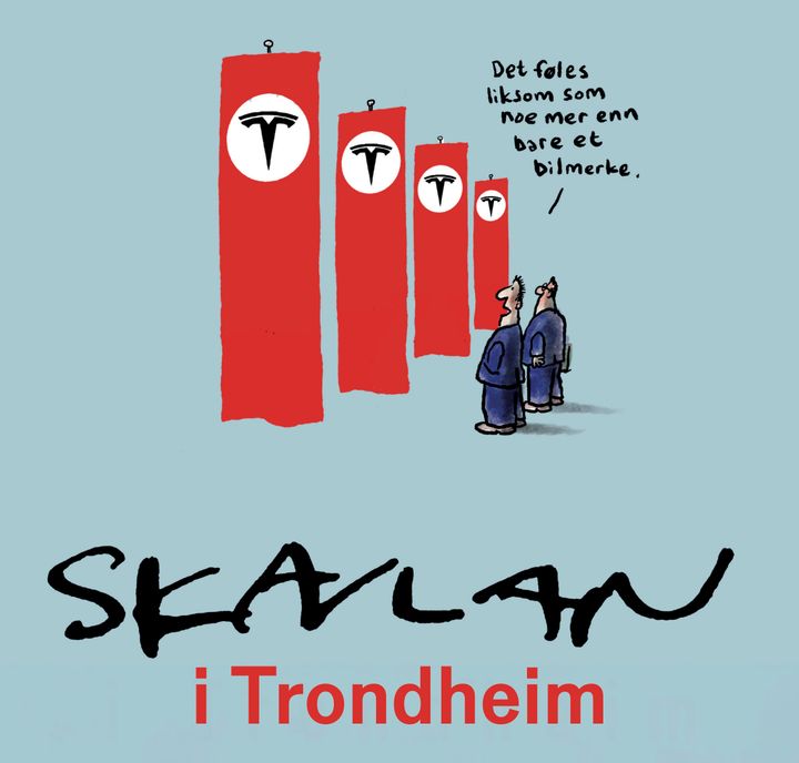 Tesla-tegningen til Fredrik Skavlan vakte internasjonal oppsikt. I sommer ser du originalen på Nye Hjorten Teater.