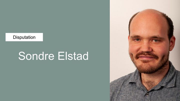 portrett av mann, tekst ved siden av