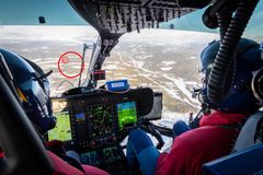 Illustrasjonsbilde av GPS-punkter i luften som danner innflyvningsruten