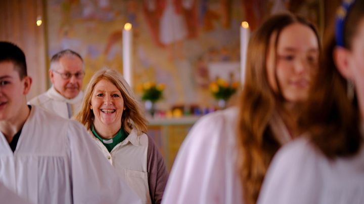 Bilde av konfirmanter i Svalbard kirke