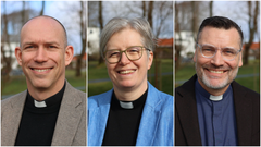 En av disse blir ny biskop i Stavanger bispedømme: Tor Magne Nesvik, Karen Margrete Mestad, Vidar Mæland Bakke