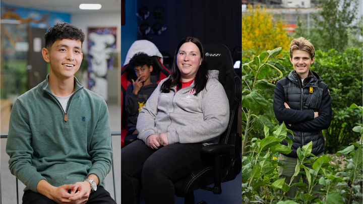 Hamid Moradi, Ida Helen Birkeland og Kristoffer Hamre er finalister til Årets nykommer i frivilligheten 2025.