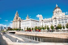 Liverpool city centre - Three Graces, buildings on Liverpool's waterfront