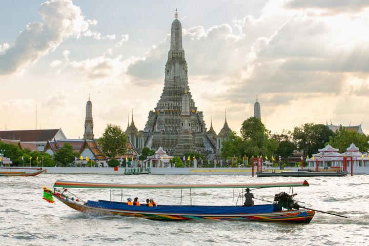 Bangkok i Thailand, longtail båt