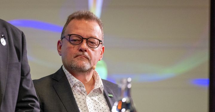 NITO-president Kjetil Lein her avbildet på Nordic AI Union Summit 2025.