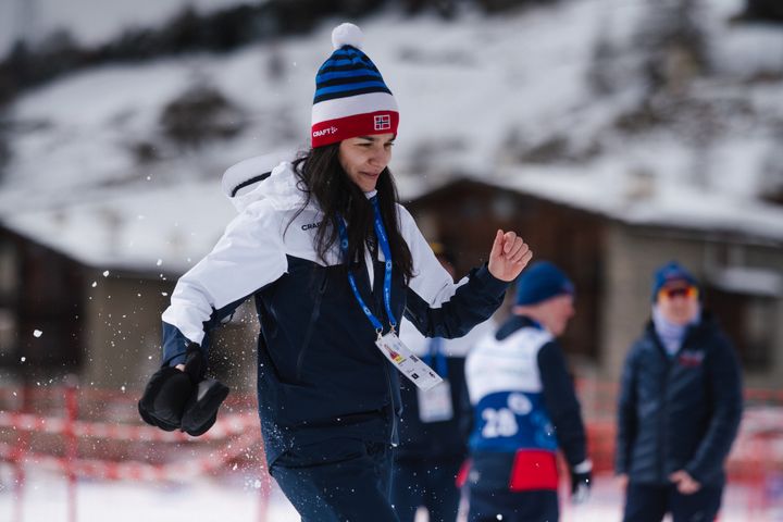 Idrettspresident Zaineb Al-Samarai under Special Olympics World Winter Games i Torino i mars.