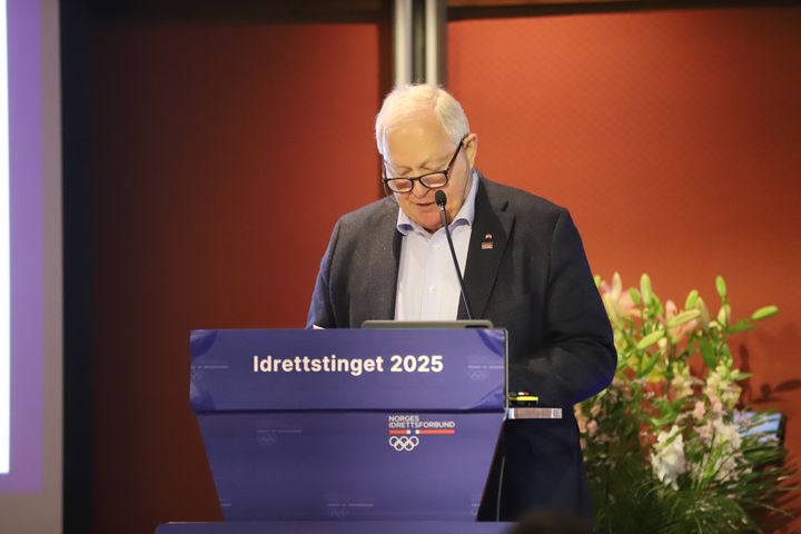 1. visepresident Arne Bård Dalhaug på idrettstinget.