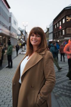 Anne Marit Bjørnflaten i Storgata i Tromsø.