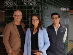 Ida Susanne Fattah blir ny seniorrådgiver i GK HealthHub. Til venstre: Partner og GK HealthHub-leder Geir Ove Harnes. Til høyre: COO David Gleditsch.