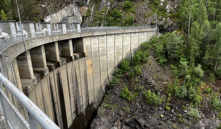 Aurdalsdammen ved Bagn (foto:Ylva Bencze Rørå/NVE)