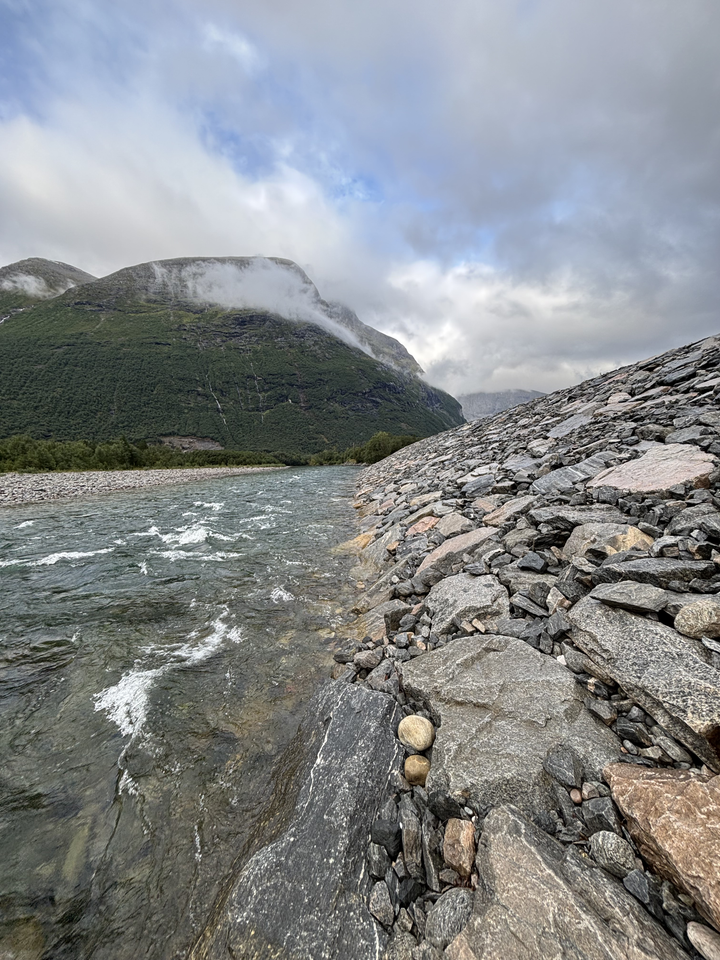 Nytt sikringsanlegg vernar mot flaum frå Driva