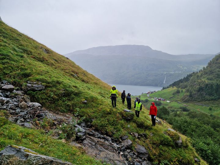 Røyrgata var planlagt til høgre i bilete.
